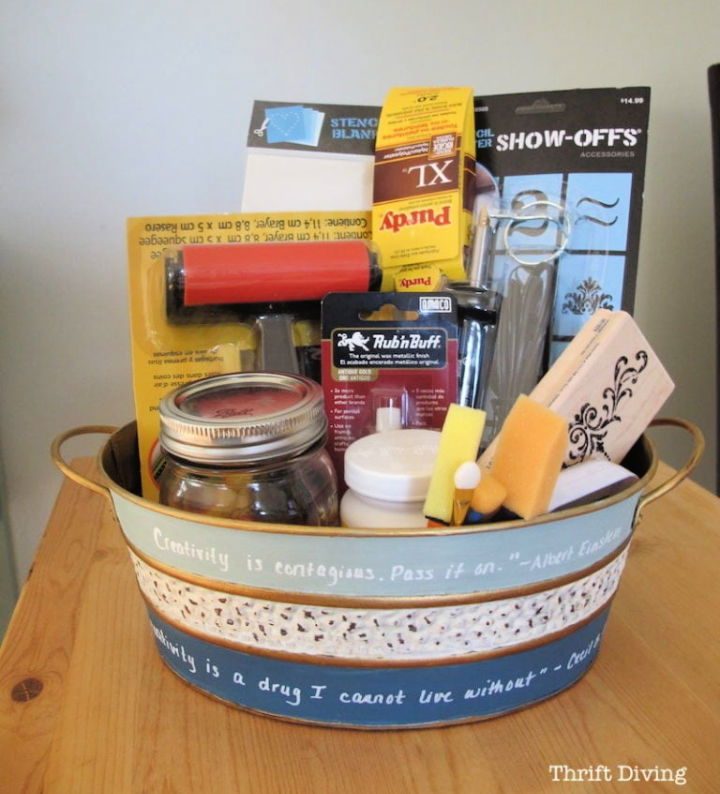 Craft Gift Basket for Friend’s Birthday