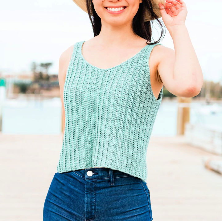 Crocheted Sagebrush Tank Top Free Pattern