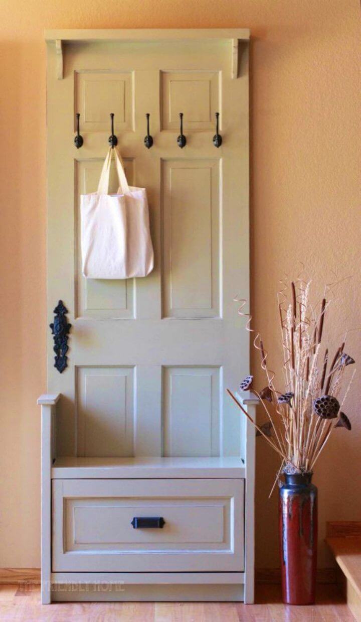 DIY Entry Bench From Old Door