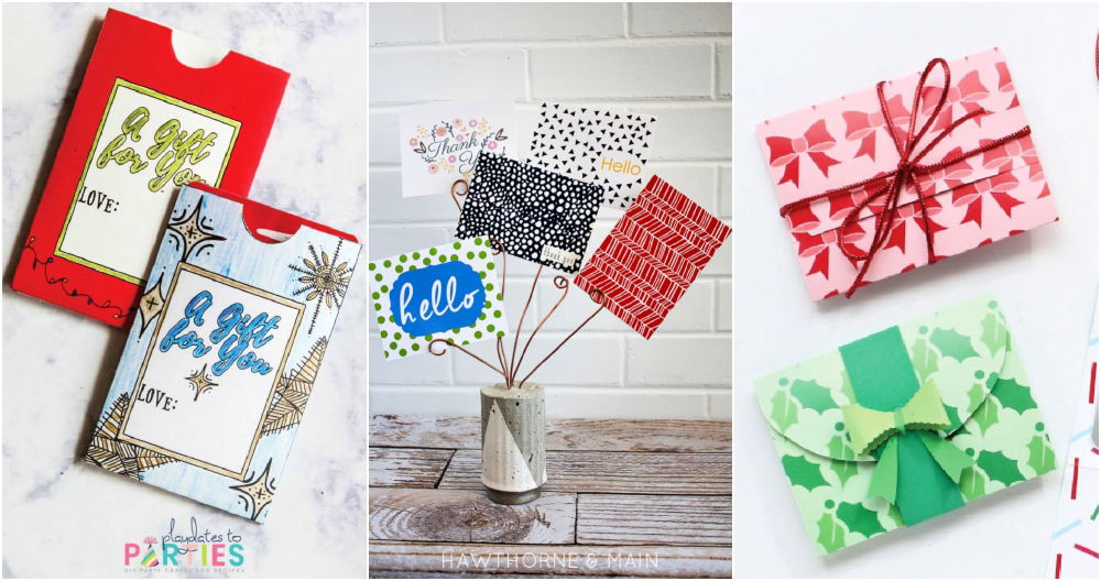 DIY Gift Card Holder Ideas (Free Printable Template)