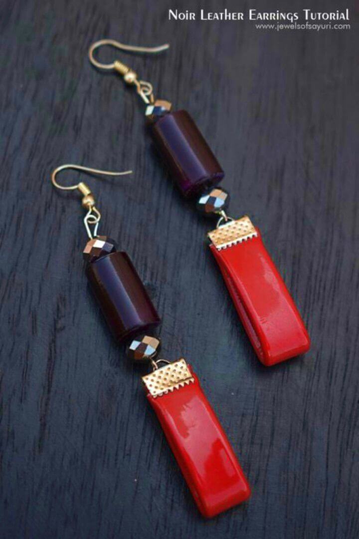 DIY Noir Leather Earrings Tutorial