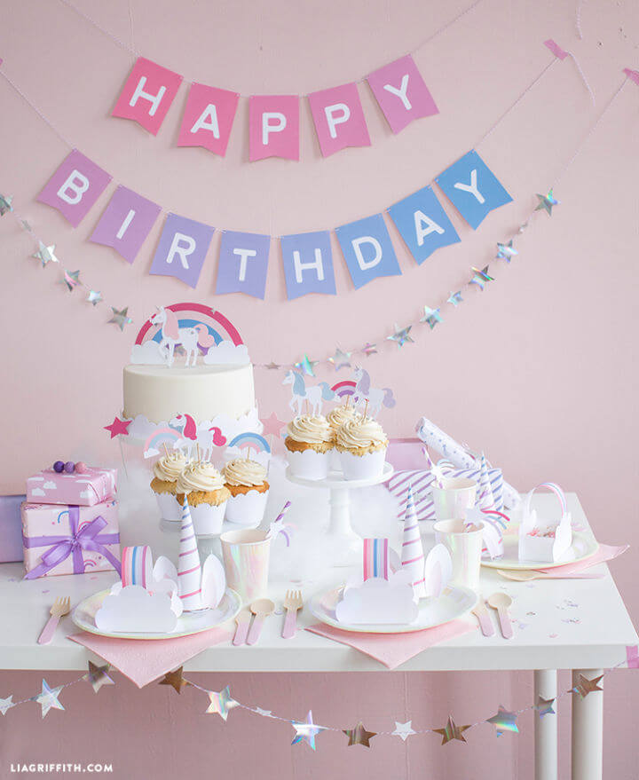Printable Unicorn Party Decoration