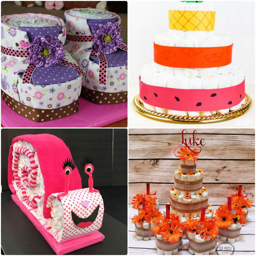 easy diy diaper cake ideas