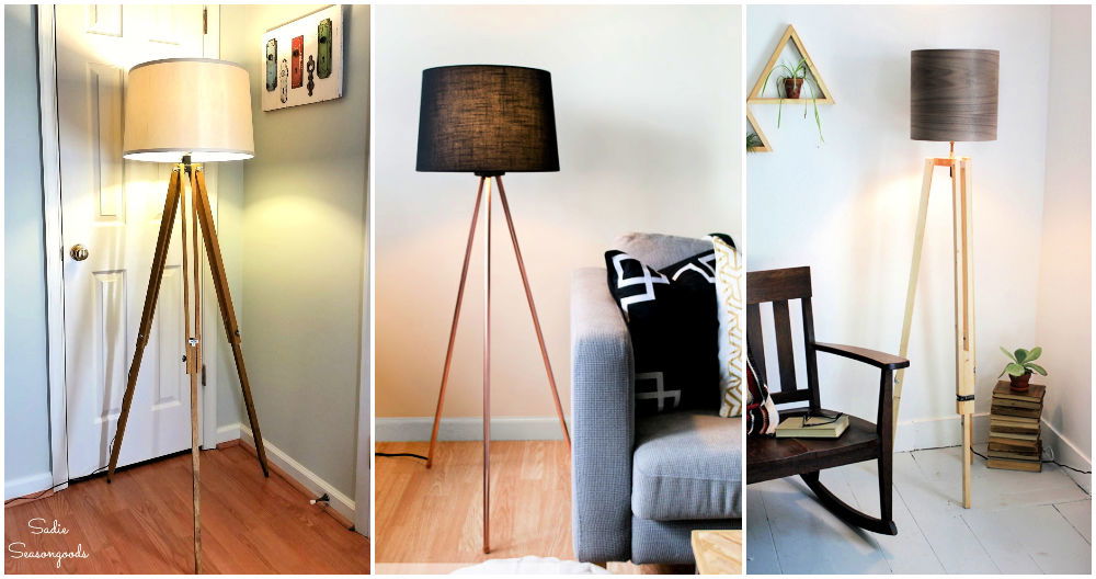 Easy to Make DIY Tripod Floor Lamp Ideas