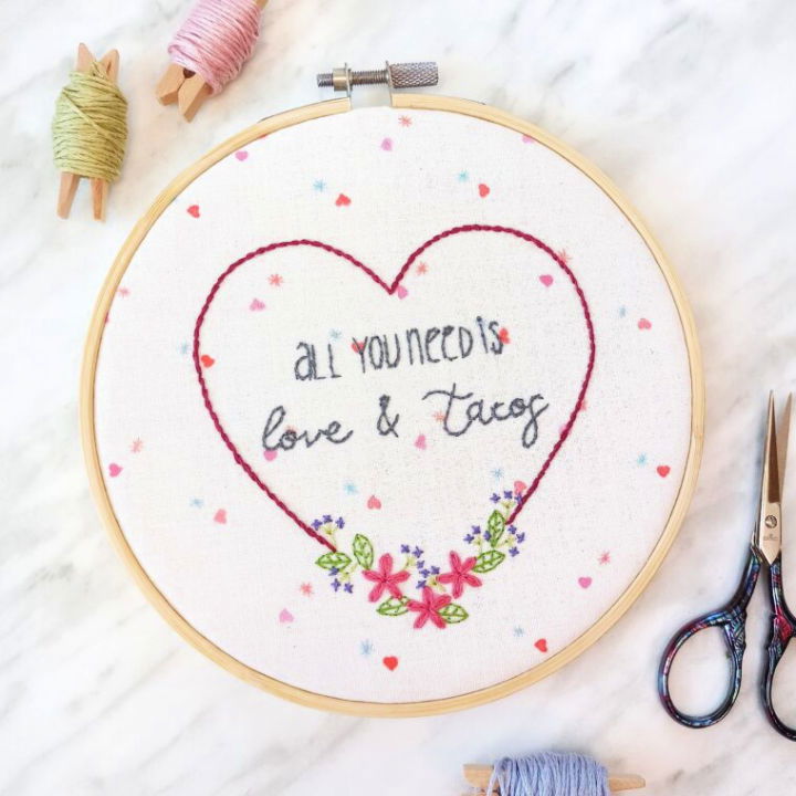 DIY Floral Hand Embroidery