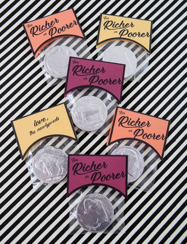 For Richer or Poorer Chocolate Favor