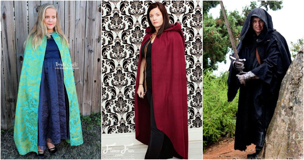 diy hooded cloak sewing patterns (free pattern)