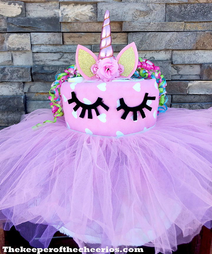 How to Make a Unicorn Diaper Cake