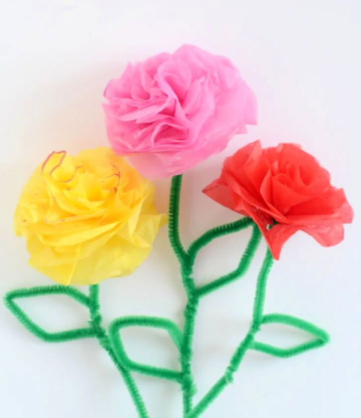 Making Flower Out of Tissue Paper