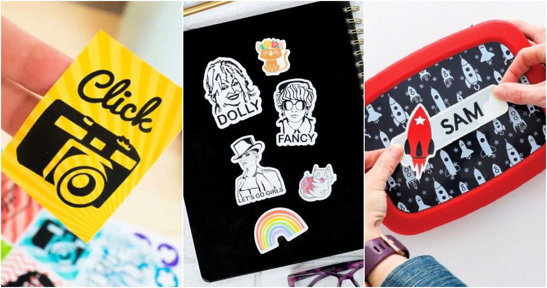 making stickers with cricut