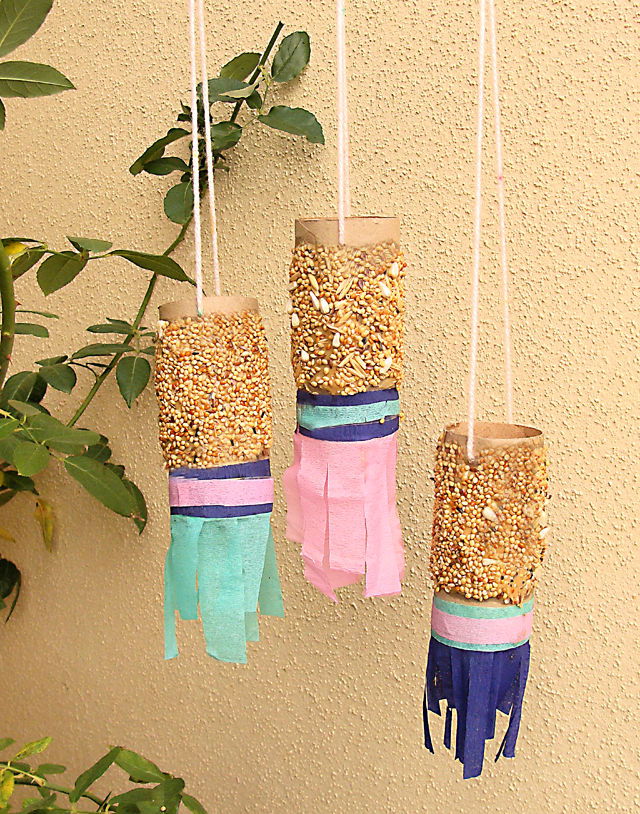 Toilet Paper Tube Bird Feeder Craft