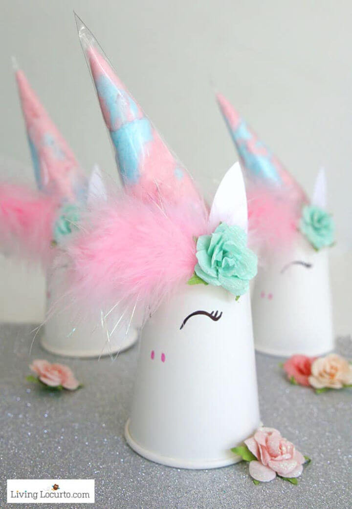 Unicorn Cotton Candy Party Favors