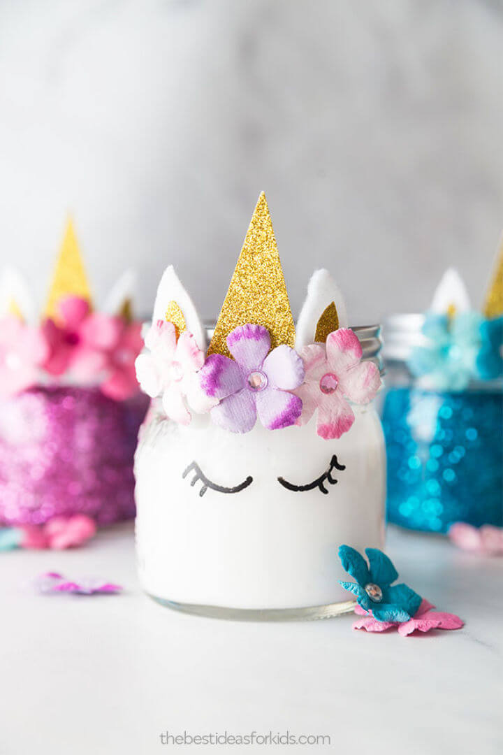 DIY Unicorn Slime Jars
